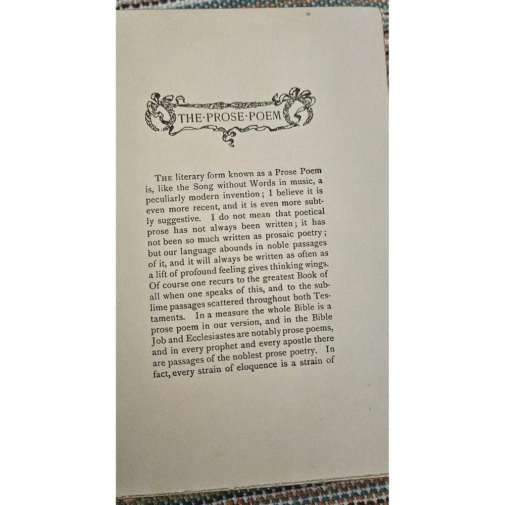 Pastels in Prose From the French 1890 Harper Brothers Stuart Merrill Illustrated